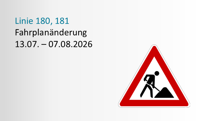 Hinweis auf Baustelle