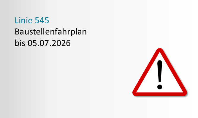 Hinweis Baustellenfahrplan