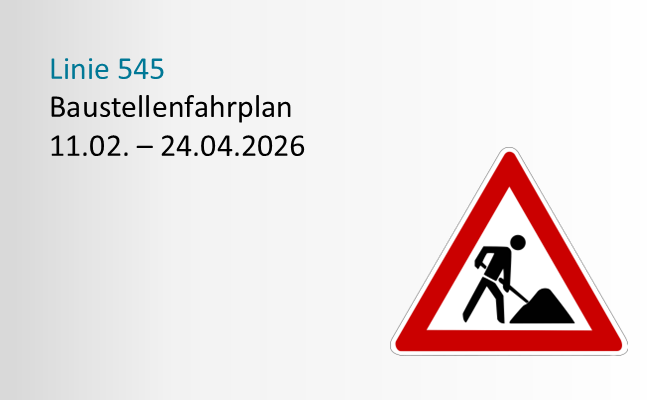 Hinweis Baustellenfahrplan