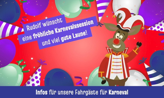 Rudolf als Karnevalsjeck