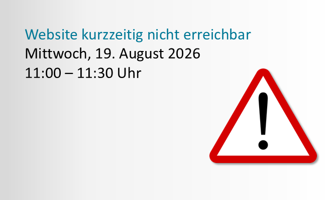 Hinweis Website nicht erreichbar am 19.08.